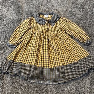 Yellow and Blue Plaid Kuda Dress size 6-8